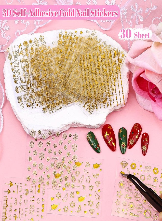 Umillars 9 Boxes Nail Art Rhinestones Kit with 30 Sheets Nail Art Stickers, Gold Nail Studs Nail Sequins Flatback Pearls Rhinestones for Crafts, Small Fruit Nail Charms Tiny Gems for Nails DIY Decorations - Image 5